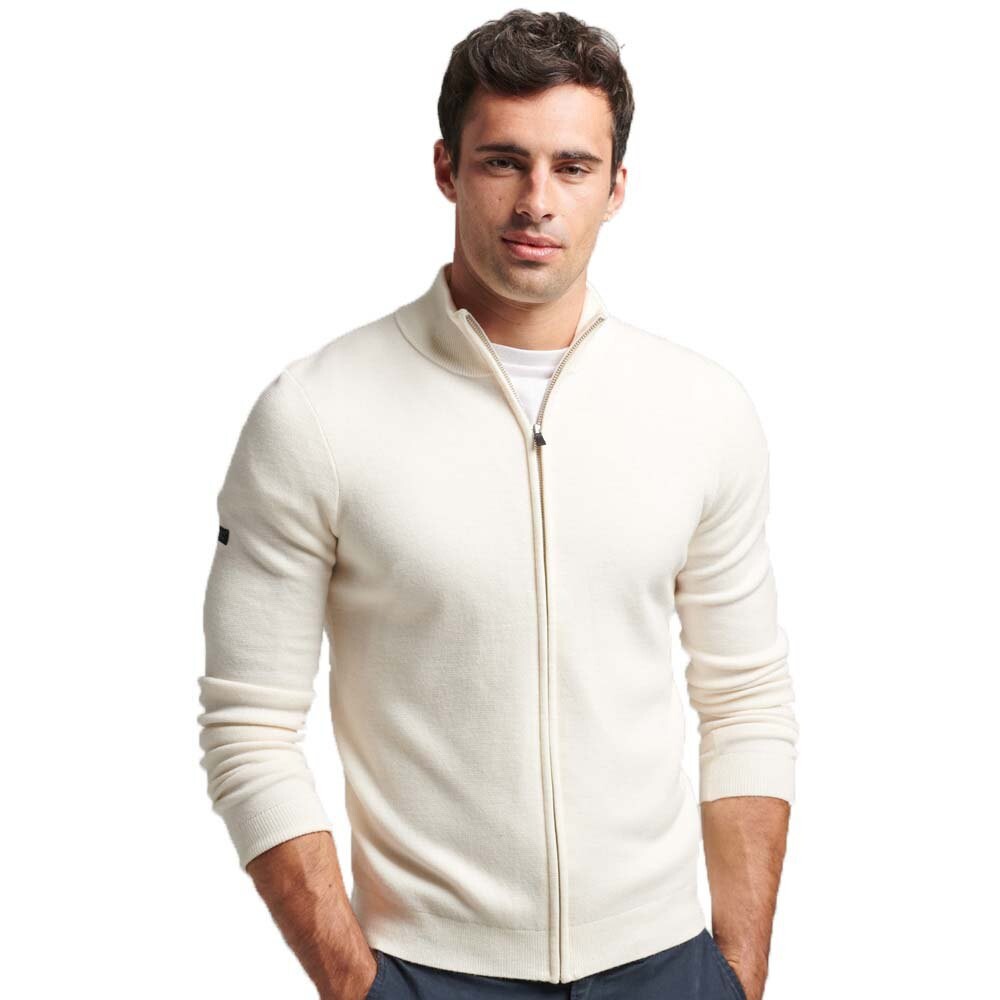 

Свитер Superdry Studios Merino Zip Through Half Zip, белый