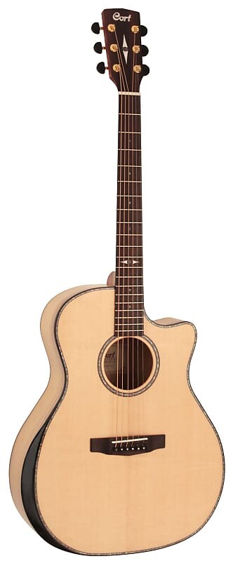

Акустическая гитара Cort GAMYBEVELNAT Grand Regal Acoustic Cutaway Guitar - Natural Glossy Arm Bevel