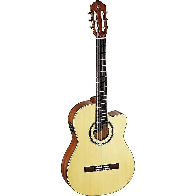 Акустическая гитара Ortega Guitars RCE138SN Performer Series A/E Slim Neck Nylon String Guitar w/ Gig Bag & Video Link