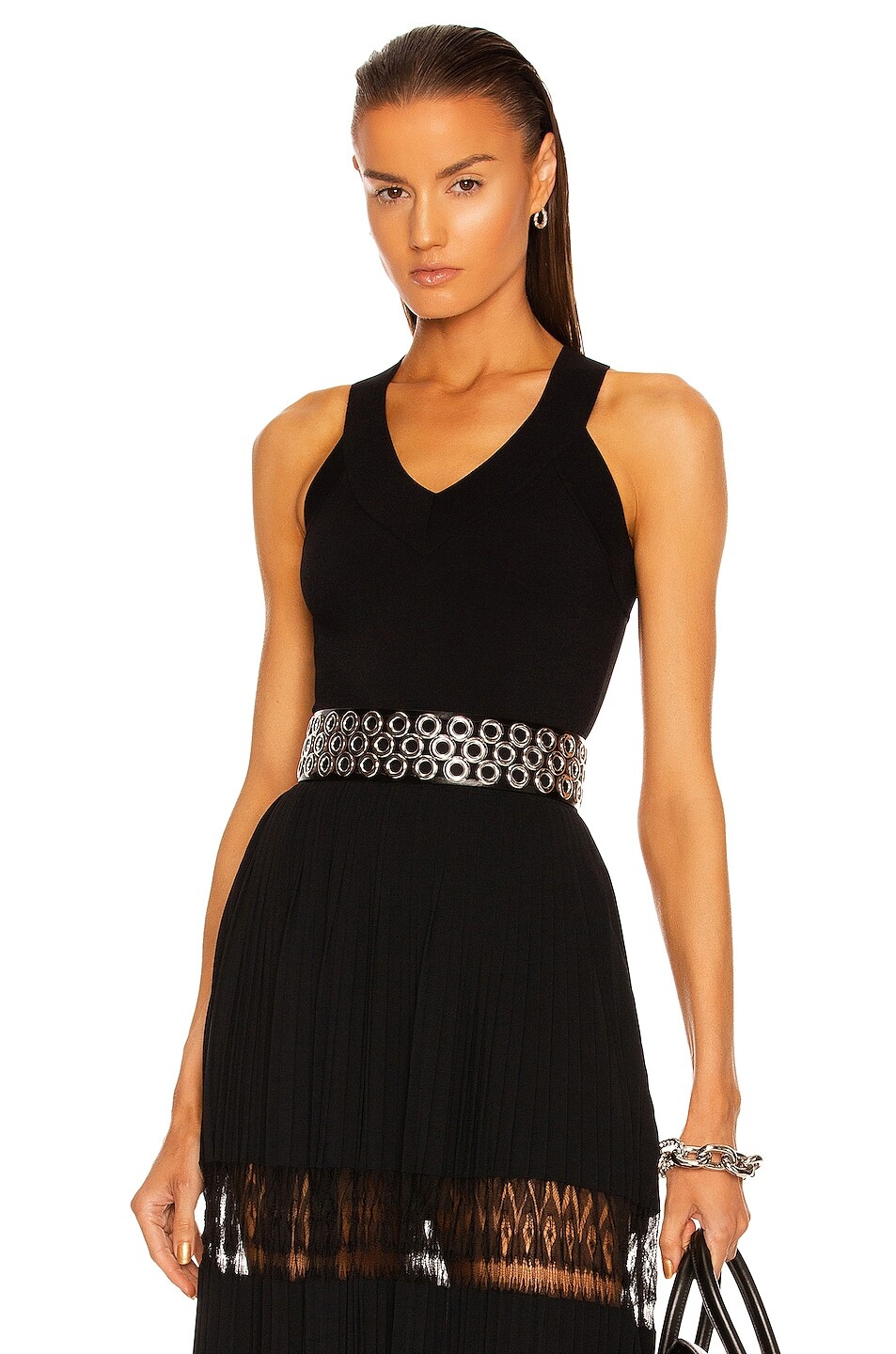 

Боди Alaïa Sleeveless Crossed Back, нуар