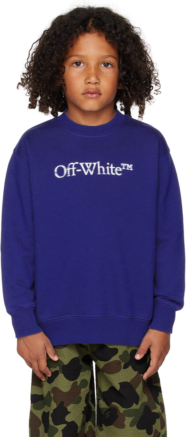 

Off-White Kids Синий свитшот Bookish Bit