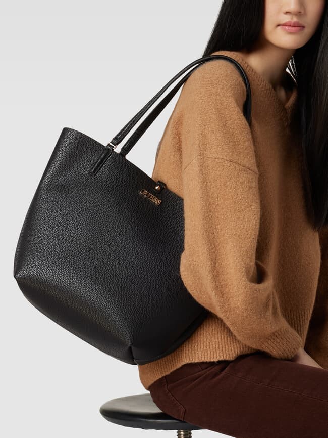 

Сумка-тоут с узором по всей поверхности, модель "ALBY" Guess, черный