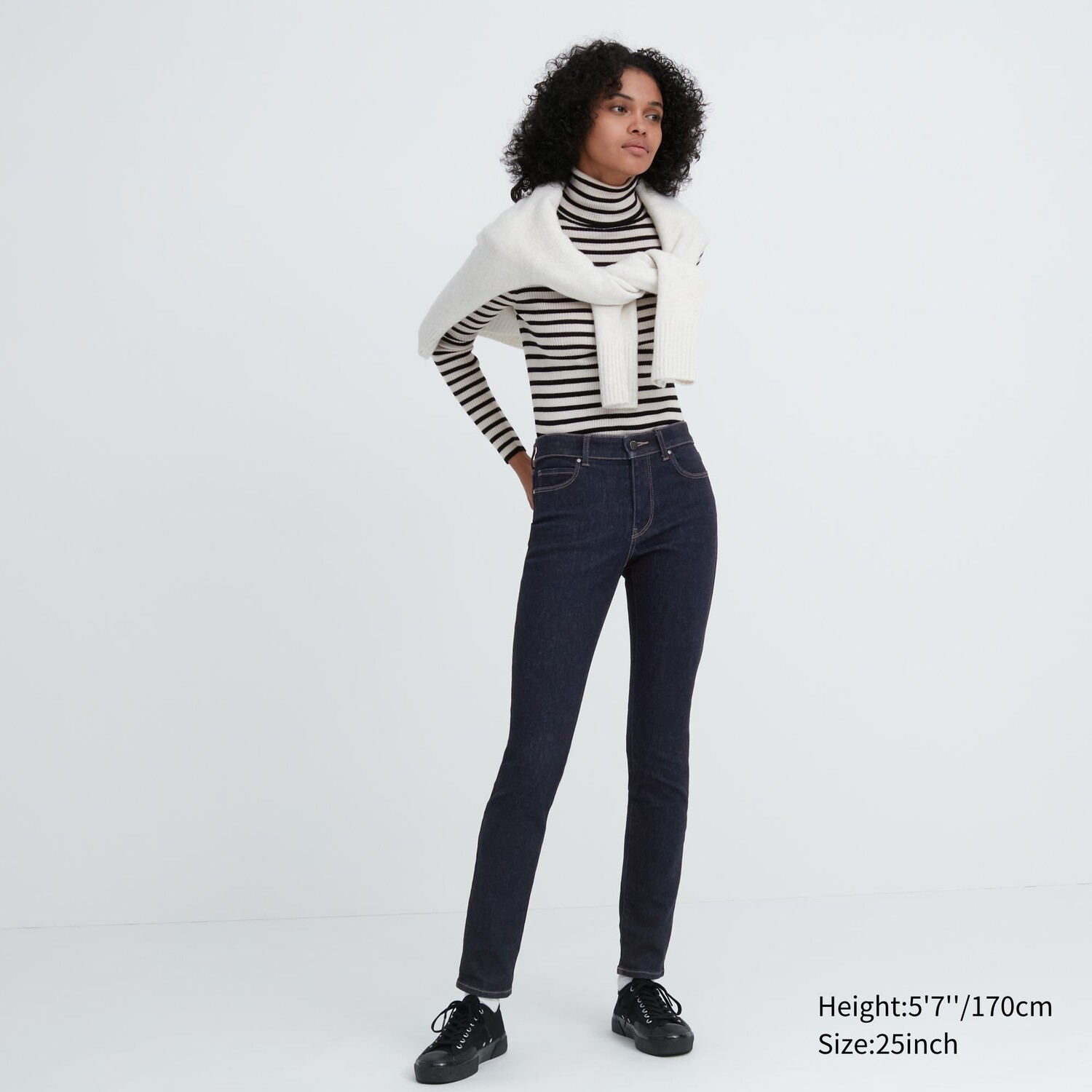 

Ультраэластичные джинсы скинни Uniqlo, темно-синий