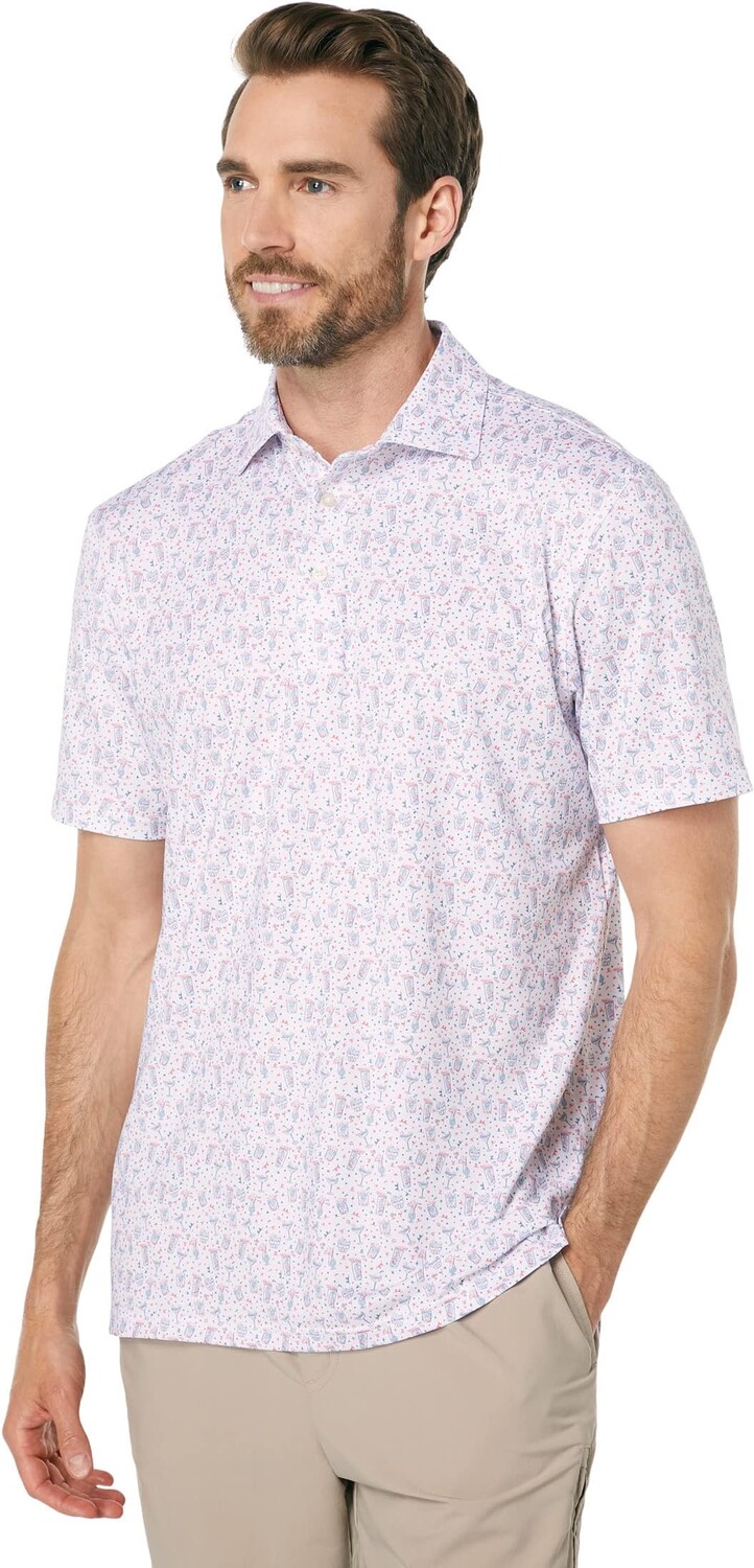 

Рубашка-поло Driver Bowen Print Performance Polo Southern Tide, цвет Classic White