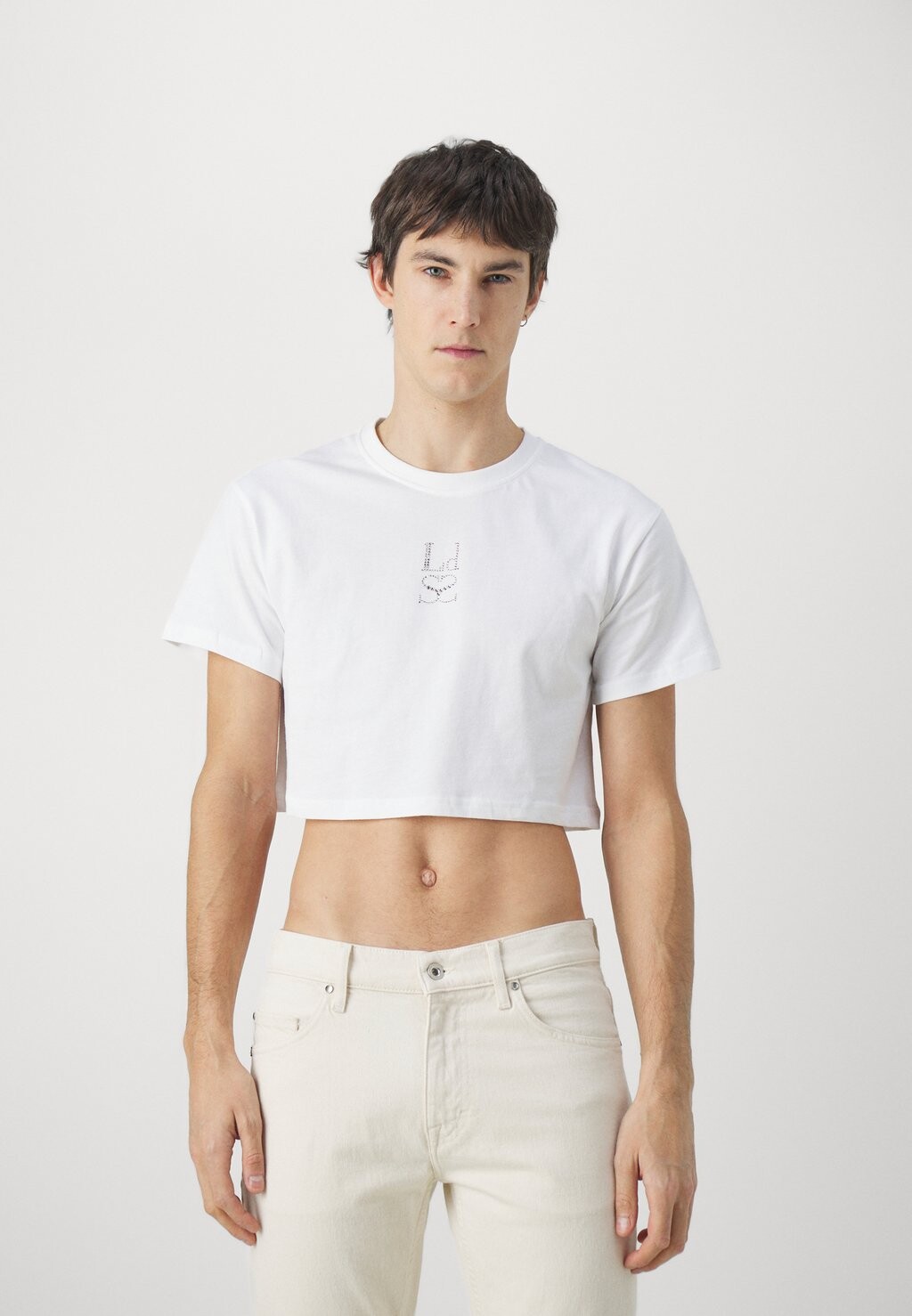 

футболка с принтом Unisex Crop Logo Ludovic de Saint Sernin, белый