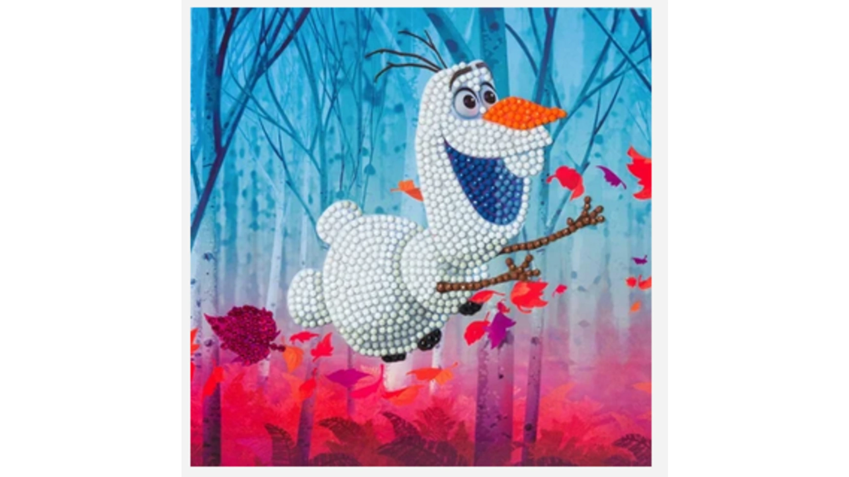 Craft Buddy Набор карточек для рисования алмазами Crystal Art Disney Frozen Olaf, 18x18см