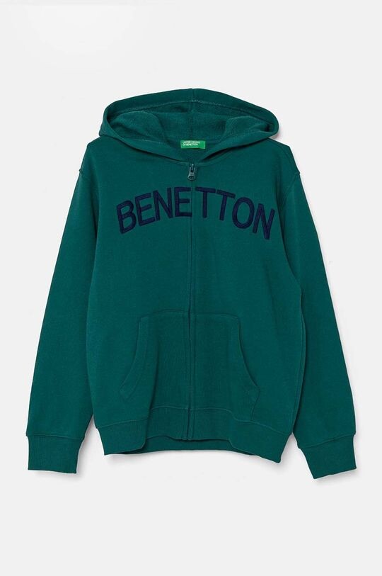 

Детская хлопковая толстовка United Colors of Benetton, зеленый