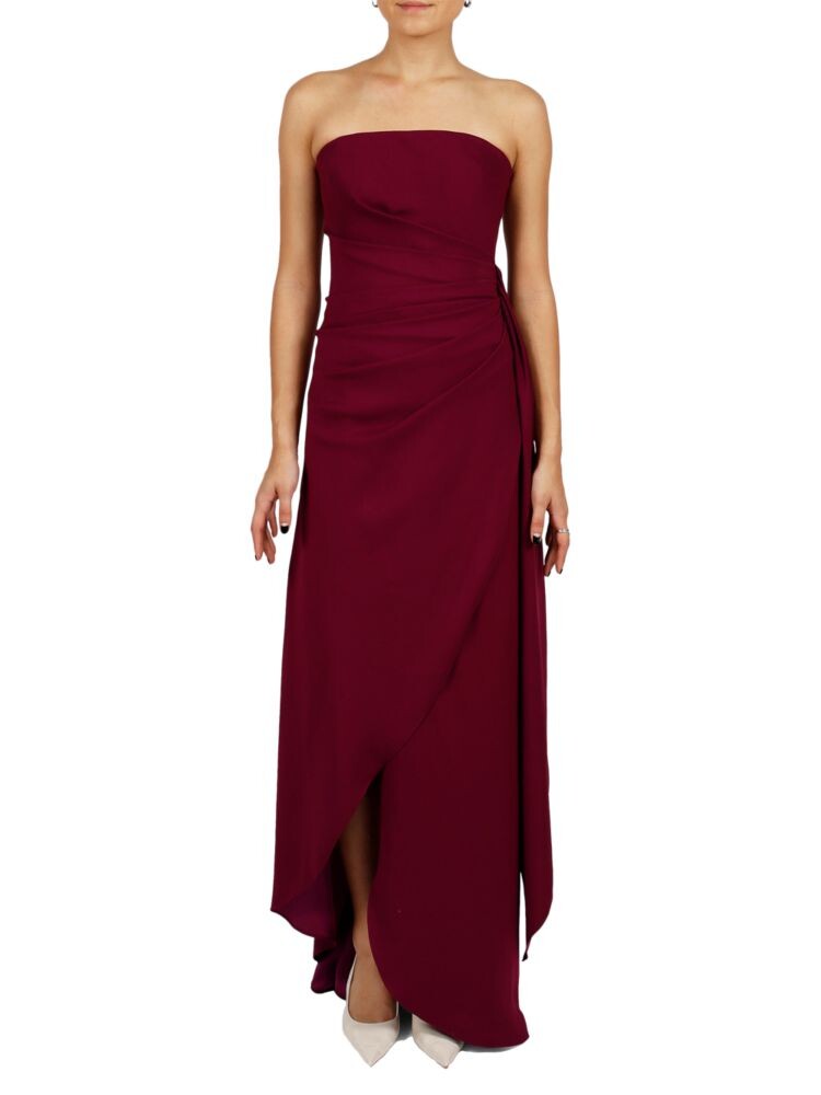 

Платье без бретелек с рюшами Rene Ruiz Collection, цвет Plum