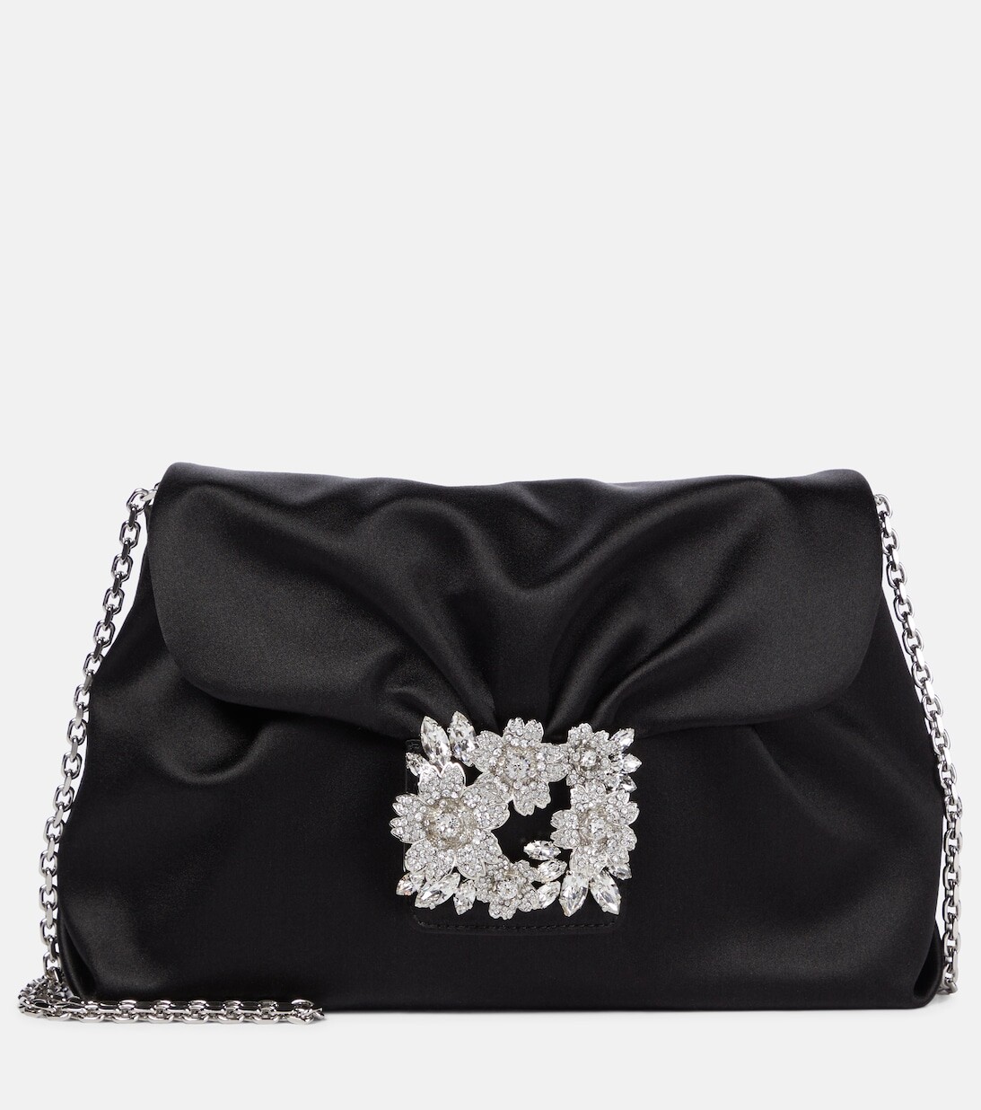 

Атласная сумка через плечо RV Bouquet Roger Vivier, черный