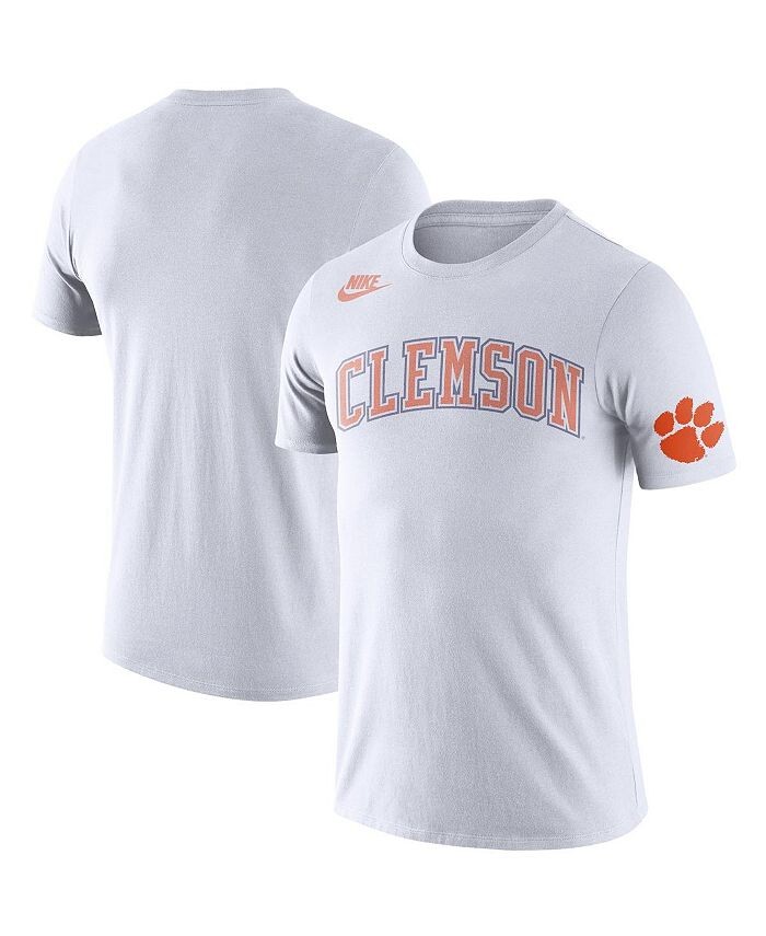 

Мужская белая футболка Clemson Tigers Basketball Retro 2-Hit Nike, белый