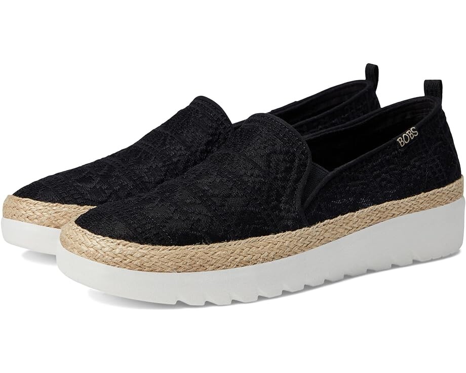 цена Лоферы BOBS from SKECHERS Flexpadrille Hi - Crisp Meadow, черный