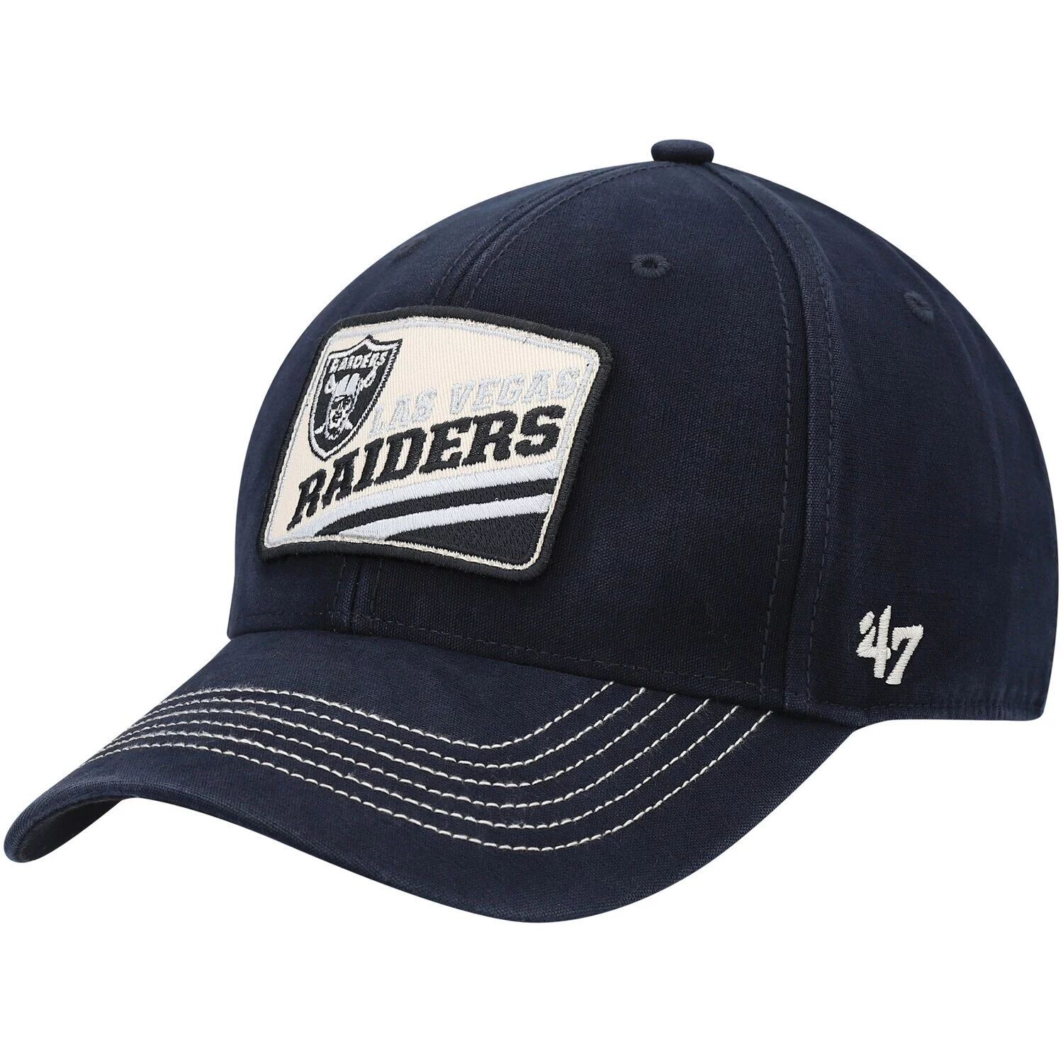 

Мужская черная регулируемая кепка с логотипом Las Vegas Raiders Upland MVP '47