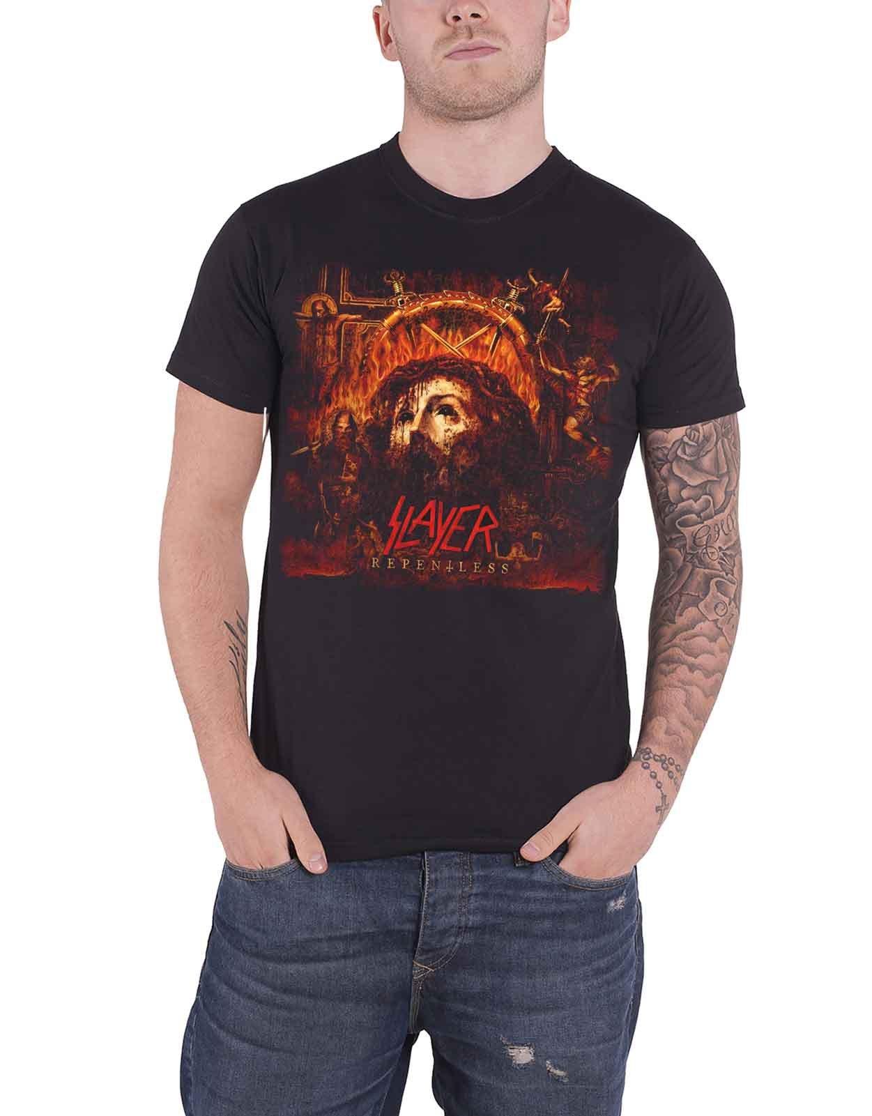 Безжалостная футболка Slayer, черный виниловая пластинка slayer repentless