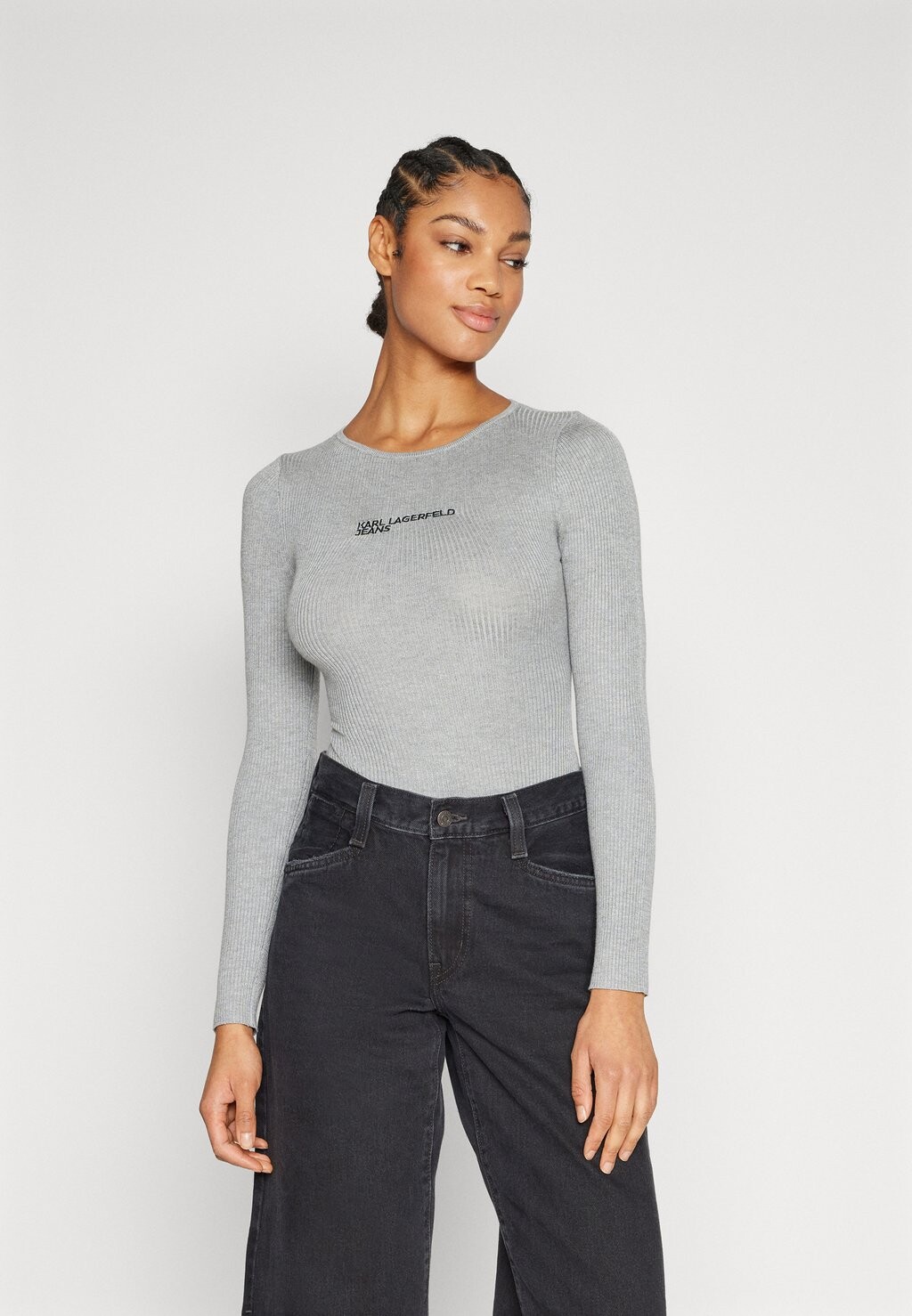 

Топ с длинными рукавами CUT OUT Karl Lagerfeld Jeans, серый