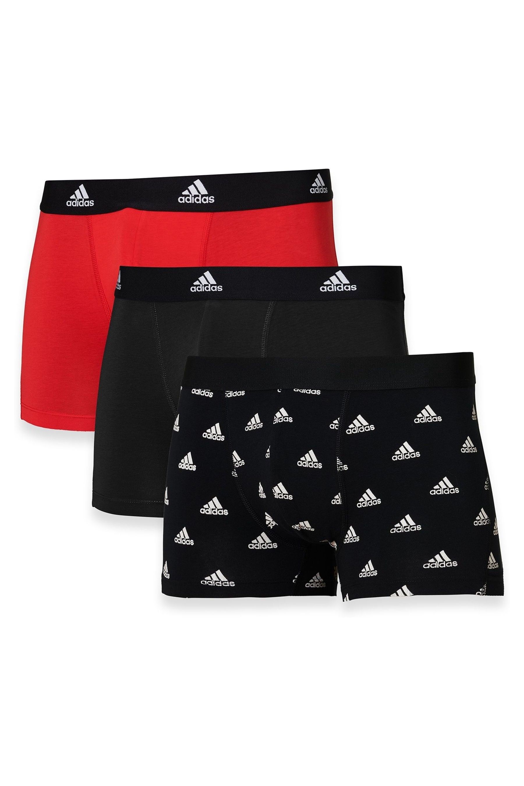 

Комплект из 3 пар хлопковых боксеров Active Flex adidas, черный