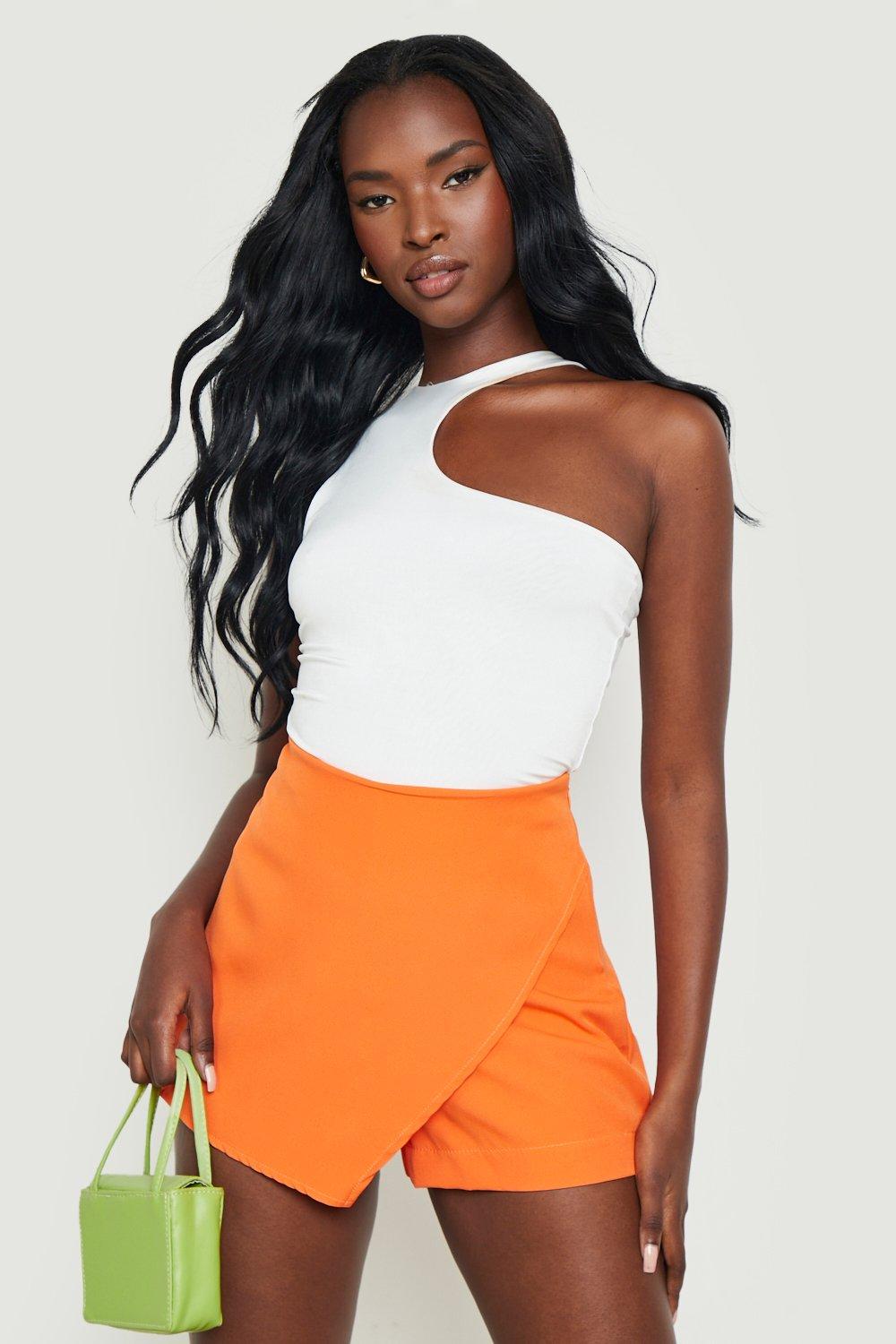 Стильная тканая юбка Boohoo, оранжевый юбка ostin стильная 42 размер
