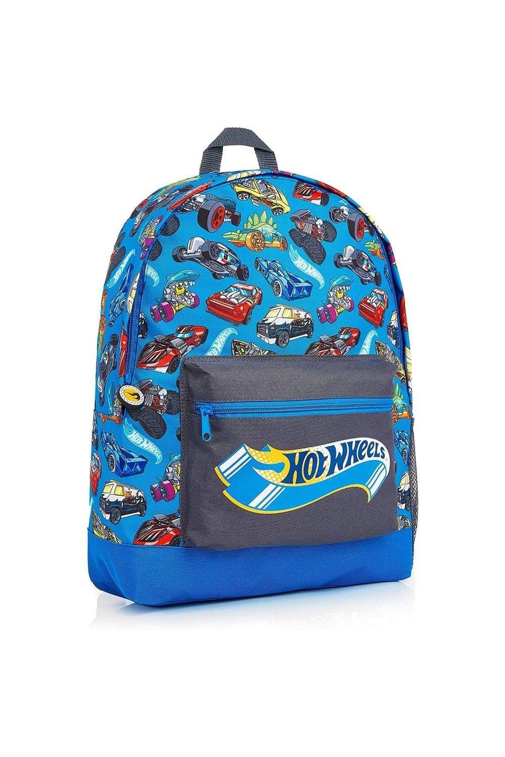Рюкзак с принтом «Автомобили» Hot Wheels, синий новые детские школьные ранцы удобный детский рюкзак для малышей детский дошкольный рюкзак с грибами для девочек