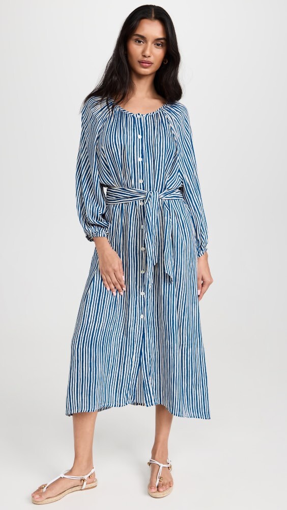 

Платье Natalie Martin Collection Alex Midi With Sash, синий