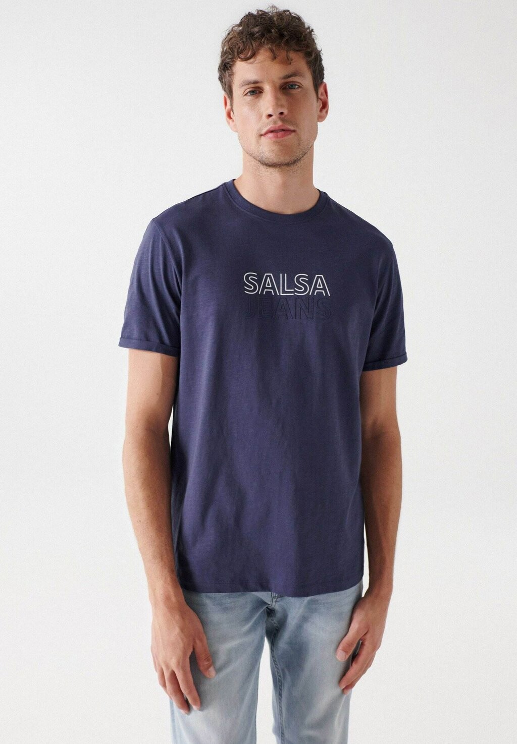 

Футболка с принтом Salsa Jeans, синий