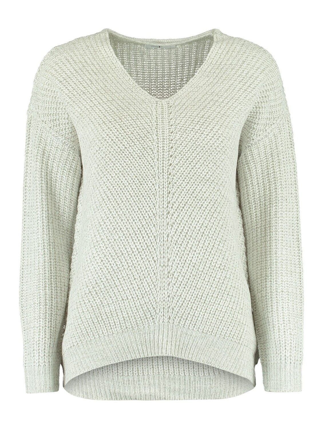 

Свитер Hailys Weicher Grobstrick mit V Streifen Design Sweater Pi44pa, серый