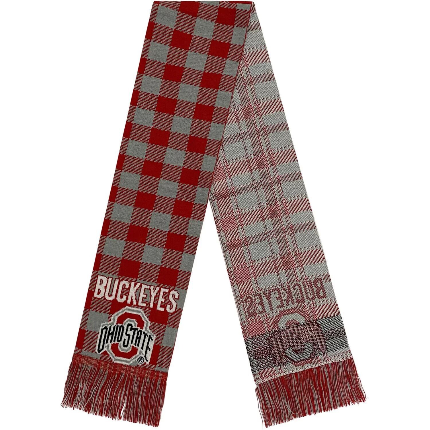 

FOCO Ohio State Buckeyes Клетчатый шарф с цветными блоками