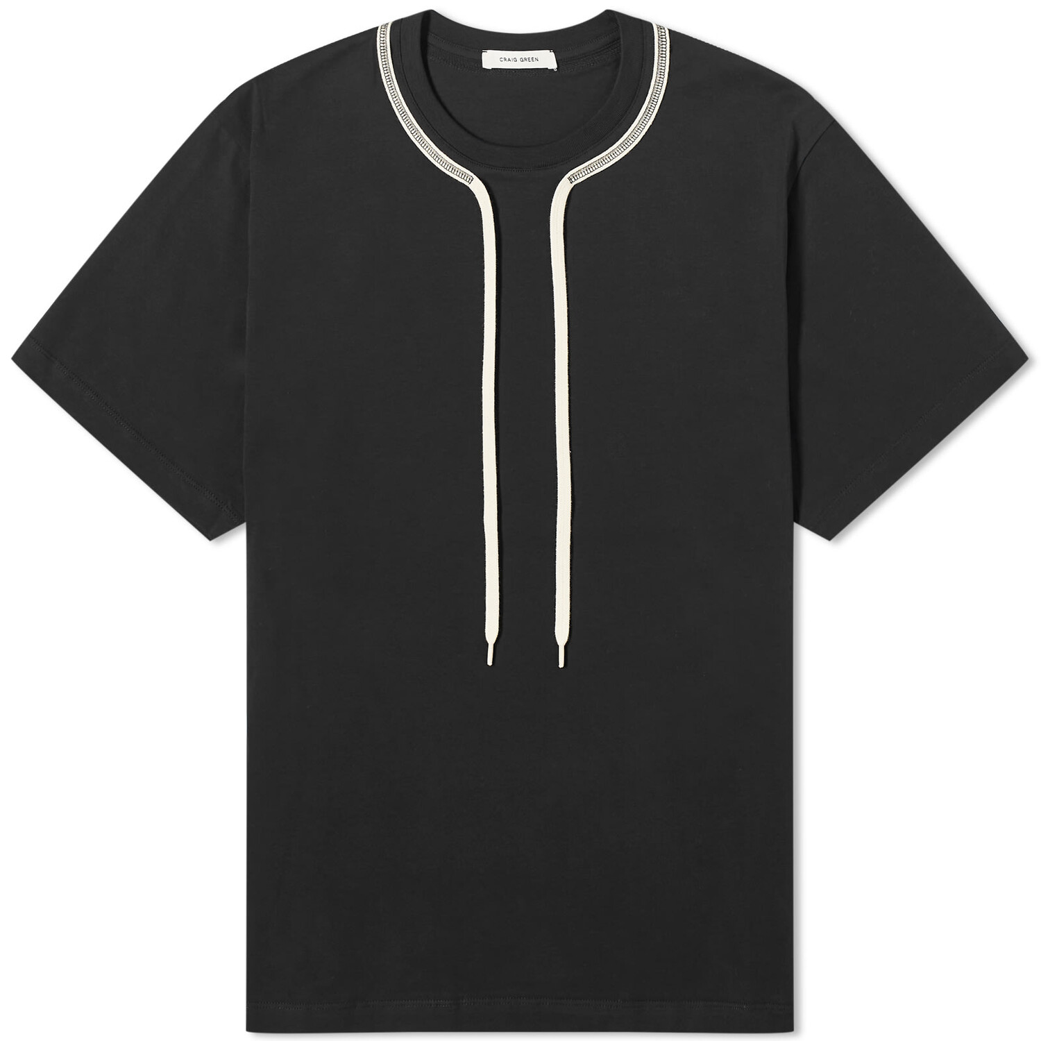 

Футболка Craig Green Flatlock Lace, цвет Black & Cream