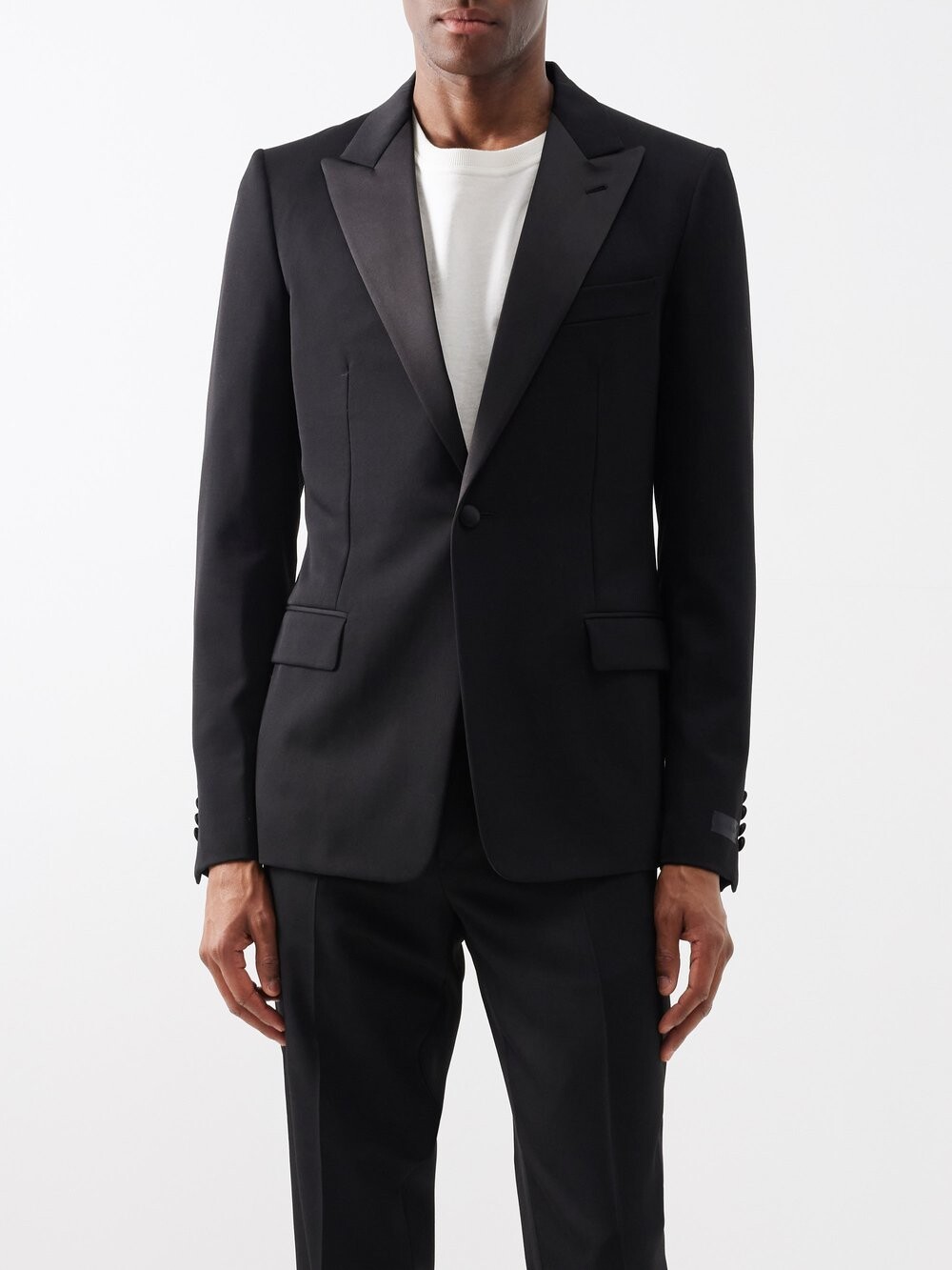 

Шерстяной пиджак-смокинг de poudre Lanvin, черный