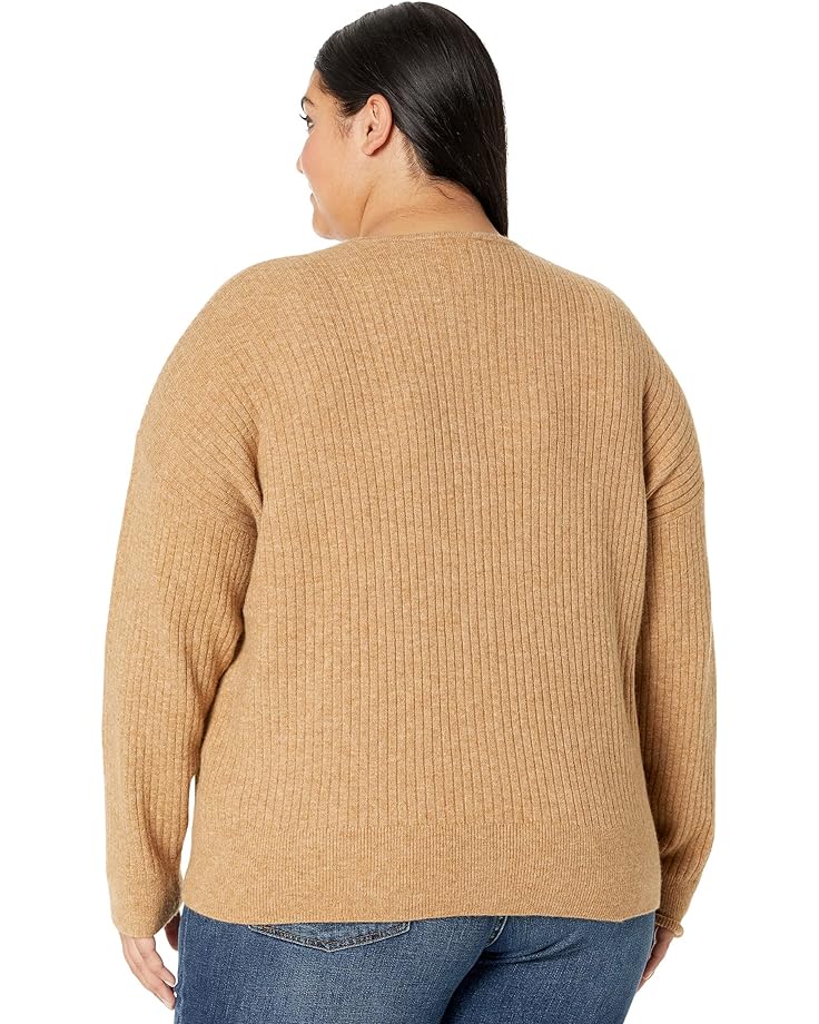 Свитер Madewell Plus Cameron Ribbed Cardigan Sweater in Coziest Yarn, цвет Heather Toffee