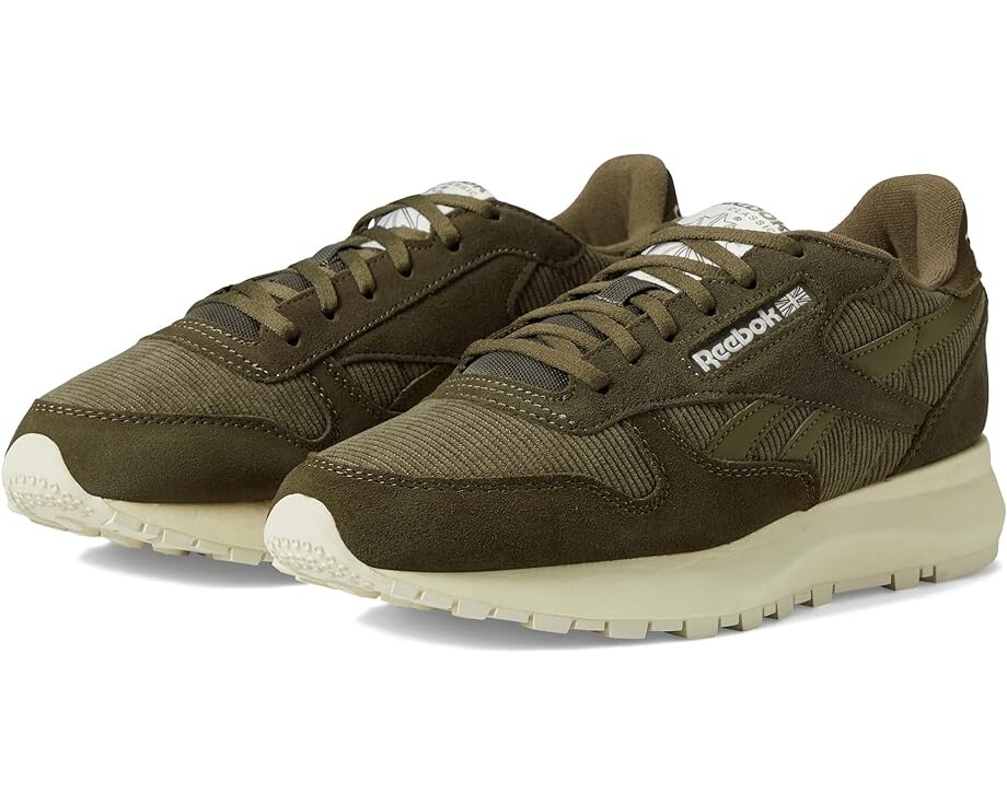 Кроссовки Reebok Classic Leather SP, цвет Army Green/White