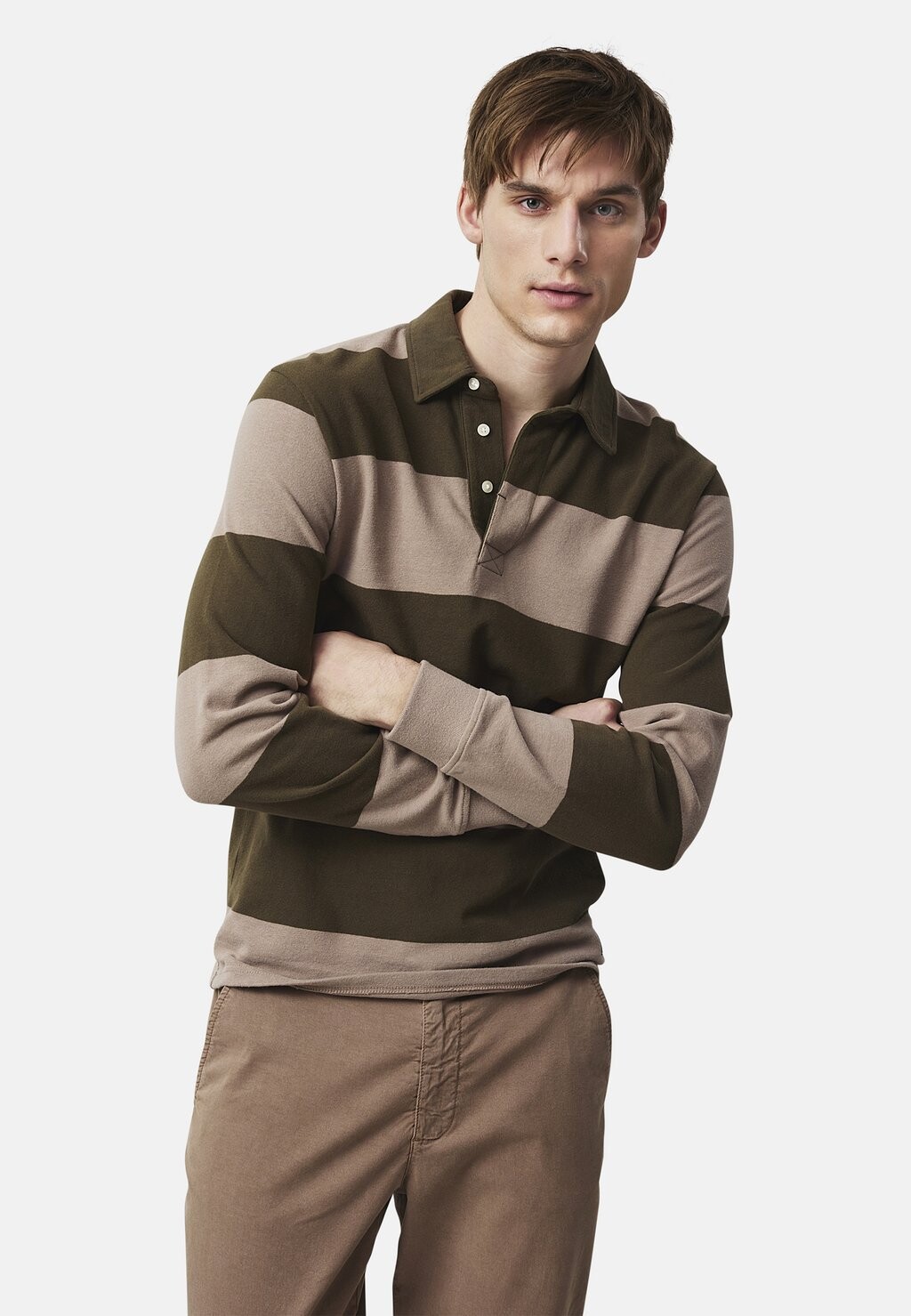 

Поло Ron Rugby Lexington, цвет green multi stripe