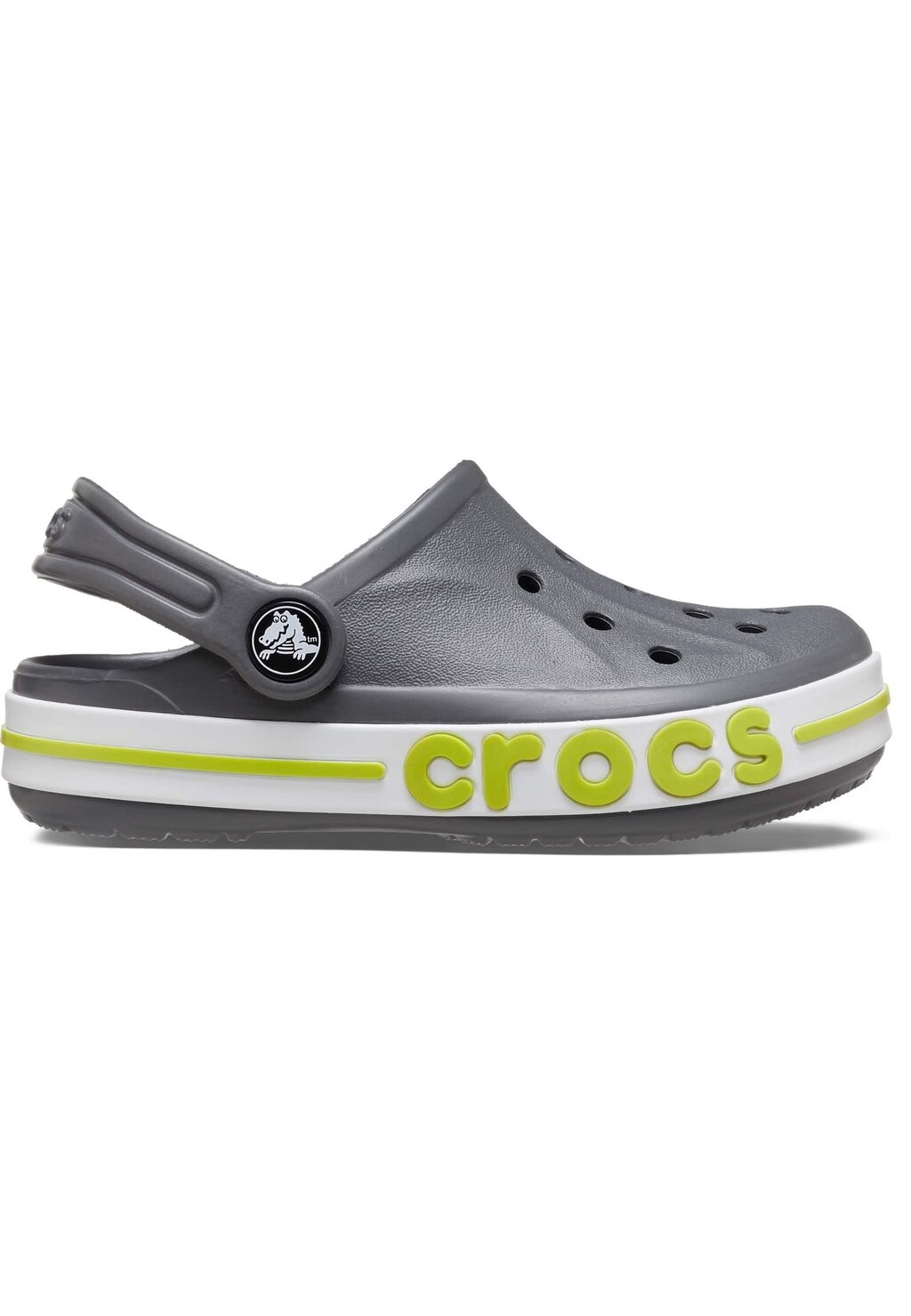 Сандалии KIDS' BAYABAND CLOG Crocs, цвет slate grey lime punch