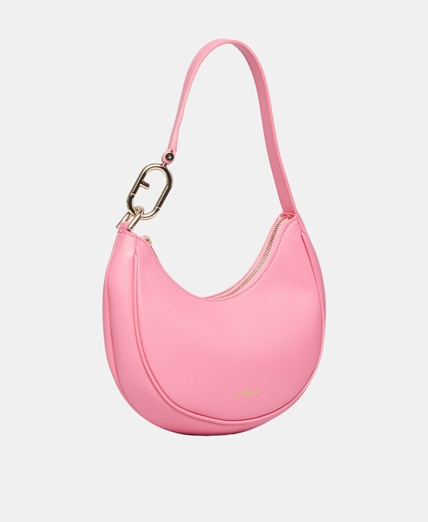 

Кожаная сумка через плечо Furla, розовый
