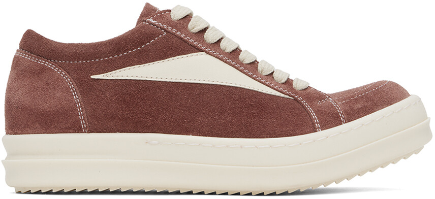 

Розовые винтажные кроссовки Rick Owens, цвет Dusty pink/Milk