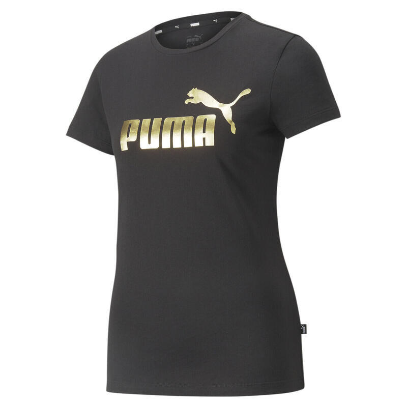 

Женская футболка Essentials+ с металлизированным логотипом PUMA Black Gold Foil