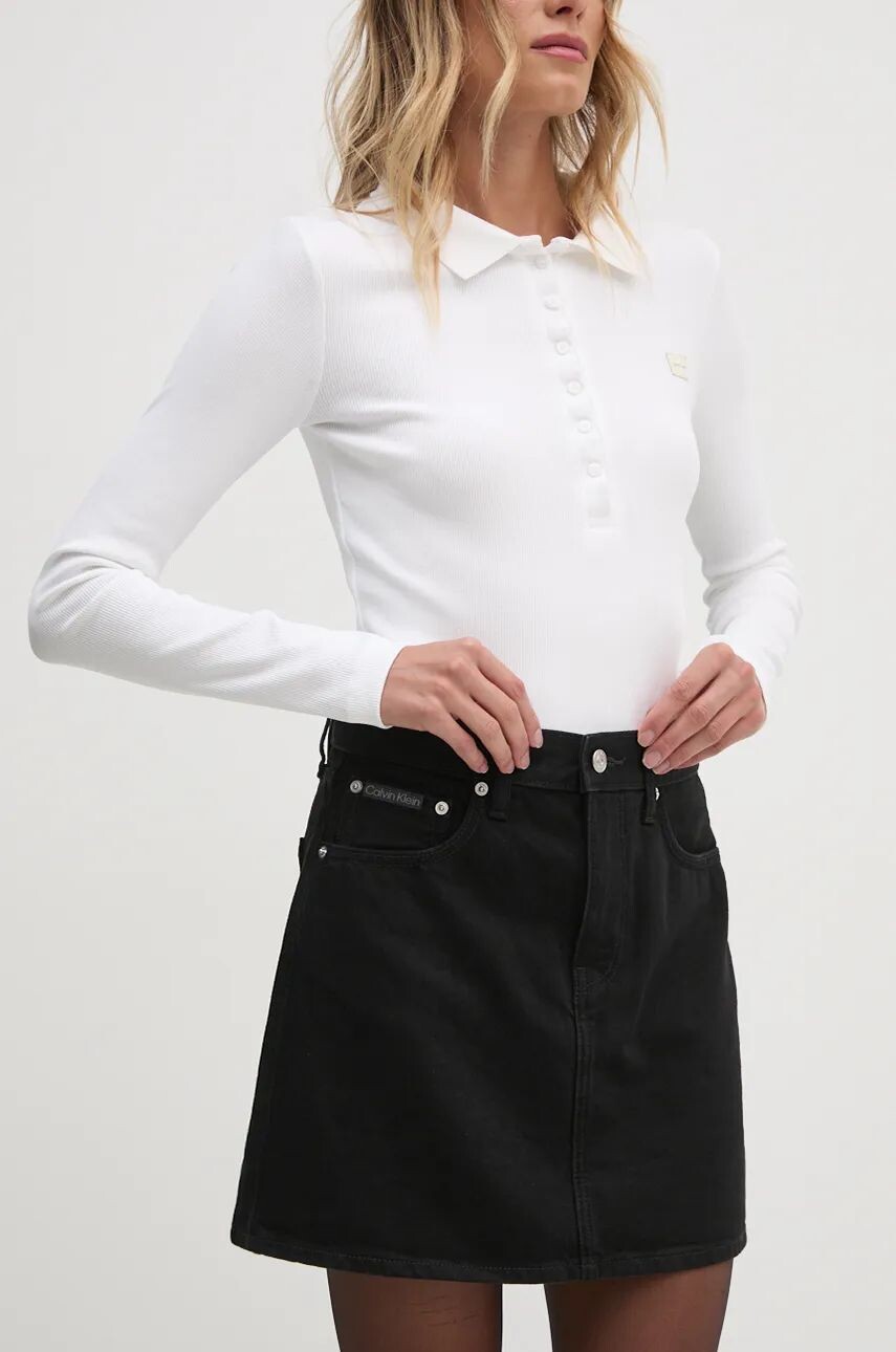 

Джинсовая юбка Calvin Klein Jeans, черный