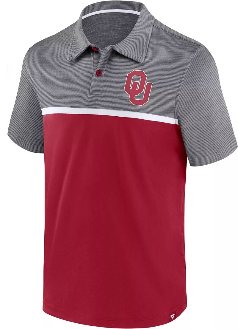 

Мужская рубашка-поло NCAA Oklahomaooners Grey/Crimson Fundamentals Streaky Polo