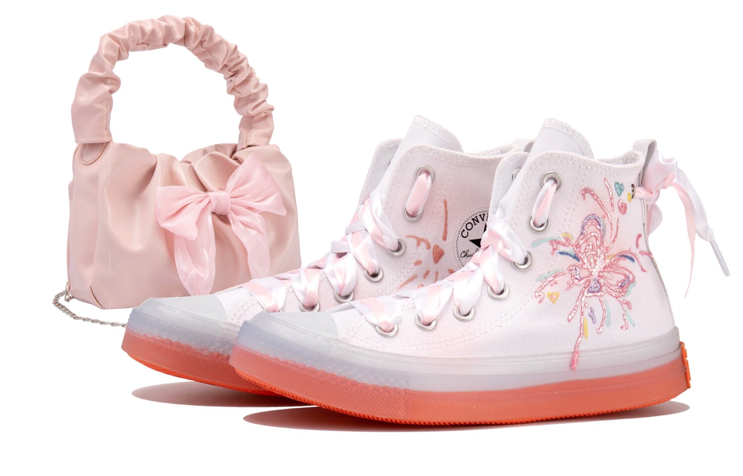 

All Star CX Canvas Shoes Unisex High-top Белый/розовый Converse