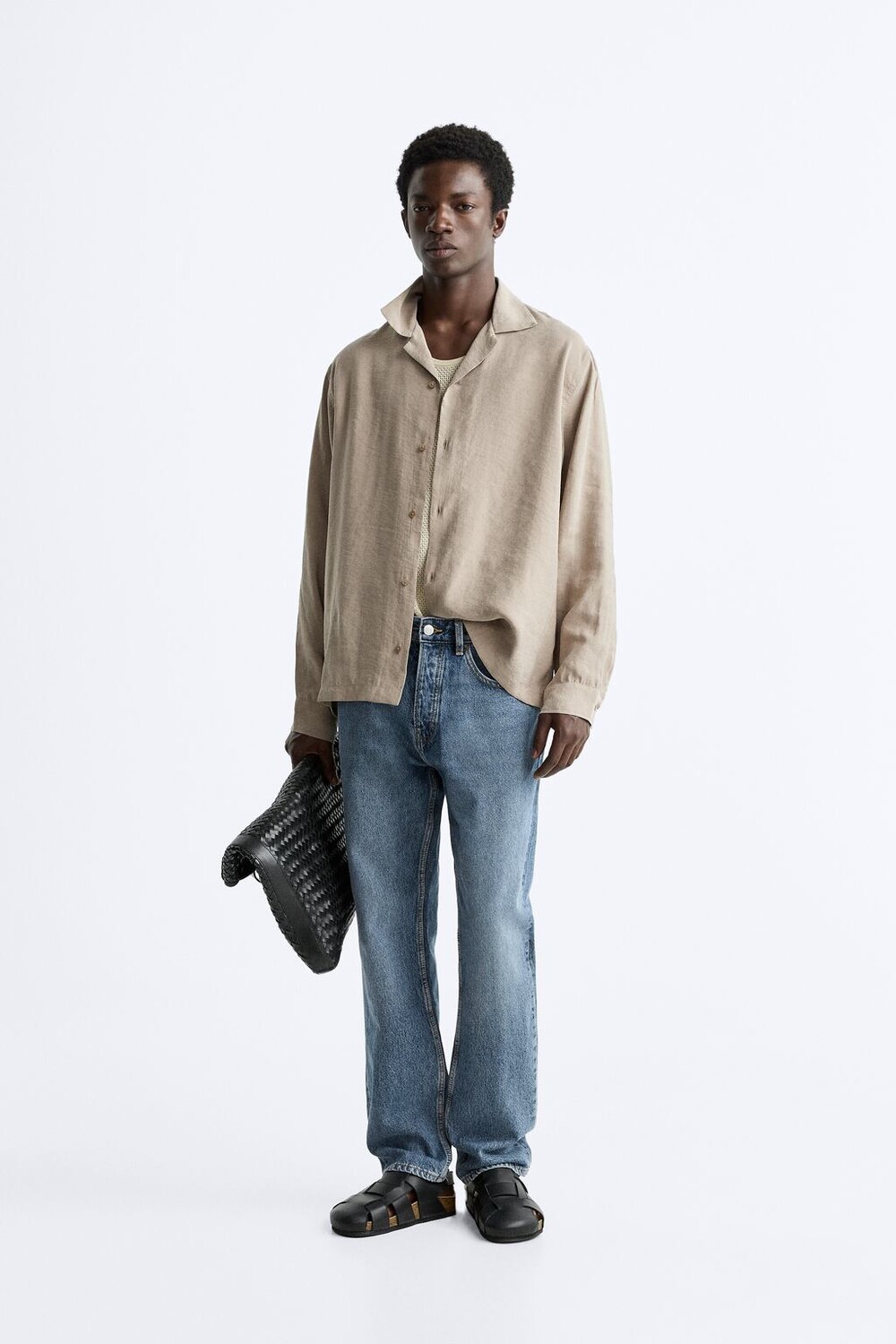 

Рубашка ZARA, кэмел