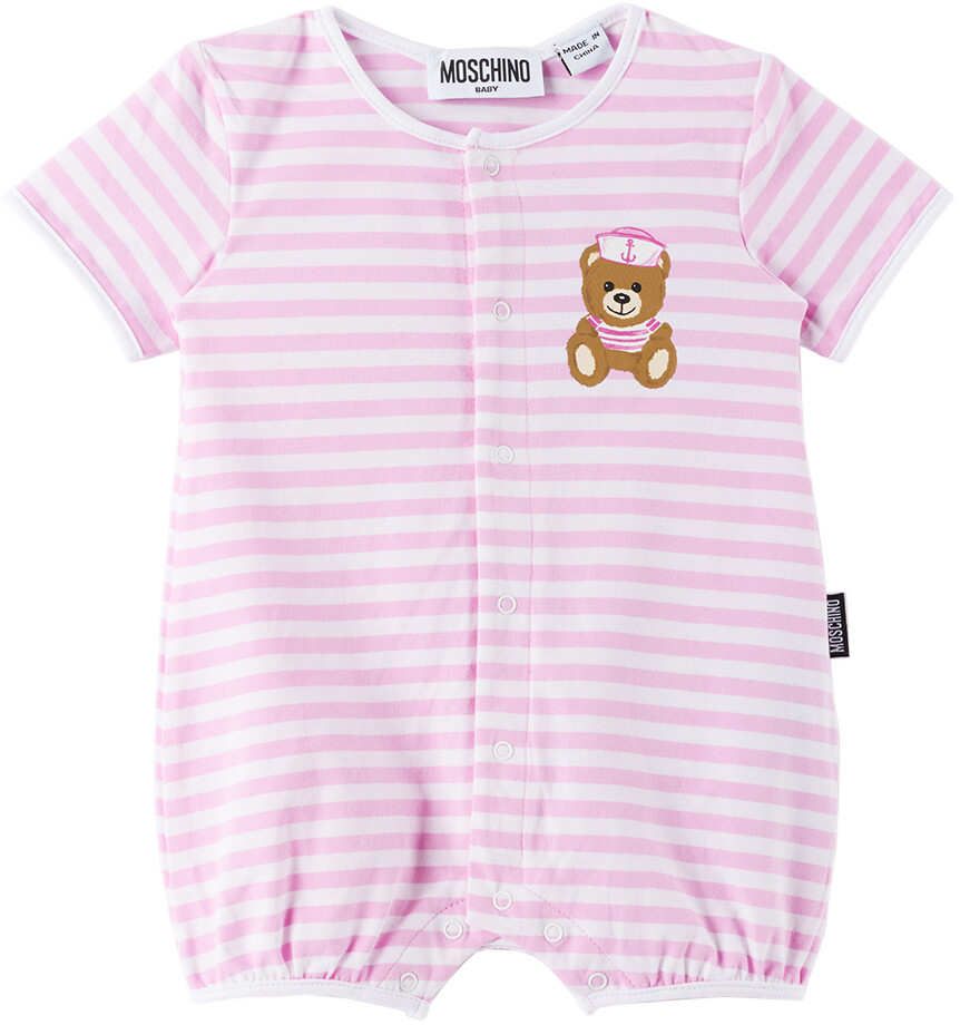 

Комбинезон в полоску Baby Pink & White Полосы розовый/Белый Moschino