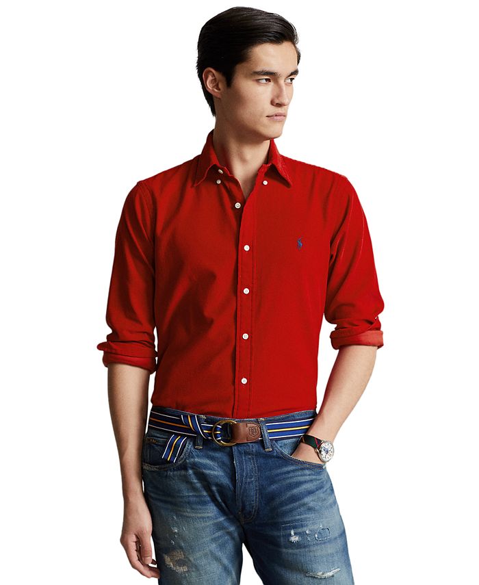 

Мужская вельветовая рубашка классического кроя Polo Ralph Lauren, цвет Rl 2000 Red