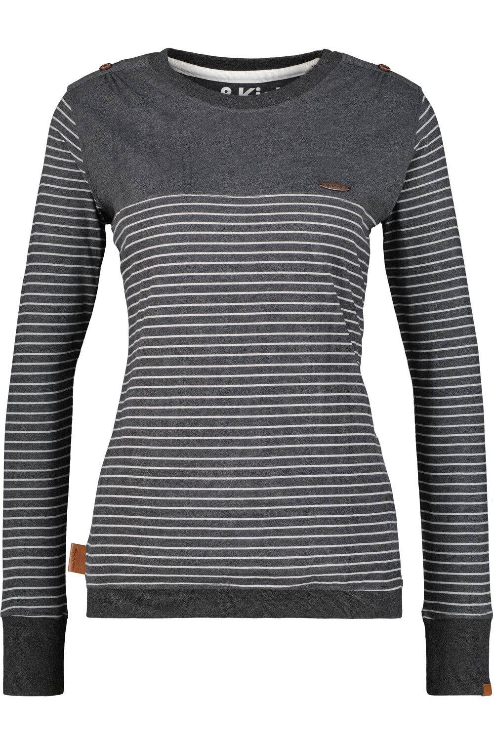 

Лонгслив alife and kickin Langarmshirt,, Shirt, Longshirt, Oversize Shirt LeonieAK Z, цвет moonless melange