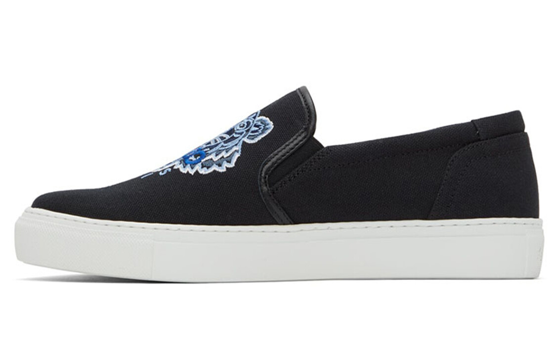 

Слипоны Kenzo с тигровой вышивкой, черные