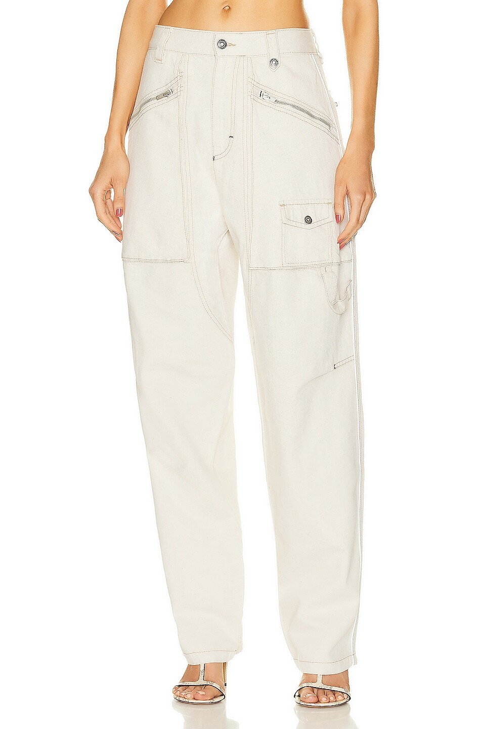 

Брюки Isabel Marant Paciane, экрю