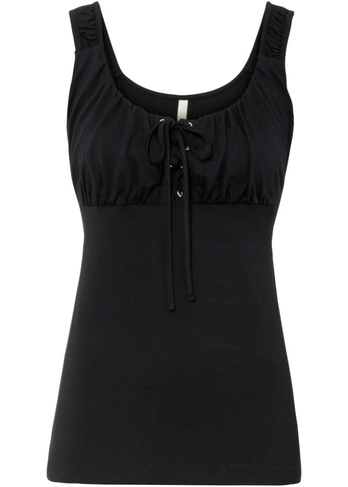 

Топ со шнуровкой Bodyflirt Boutique, черный