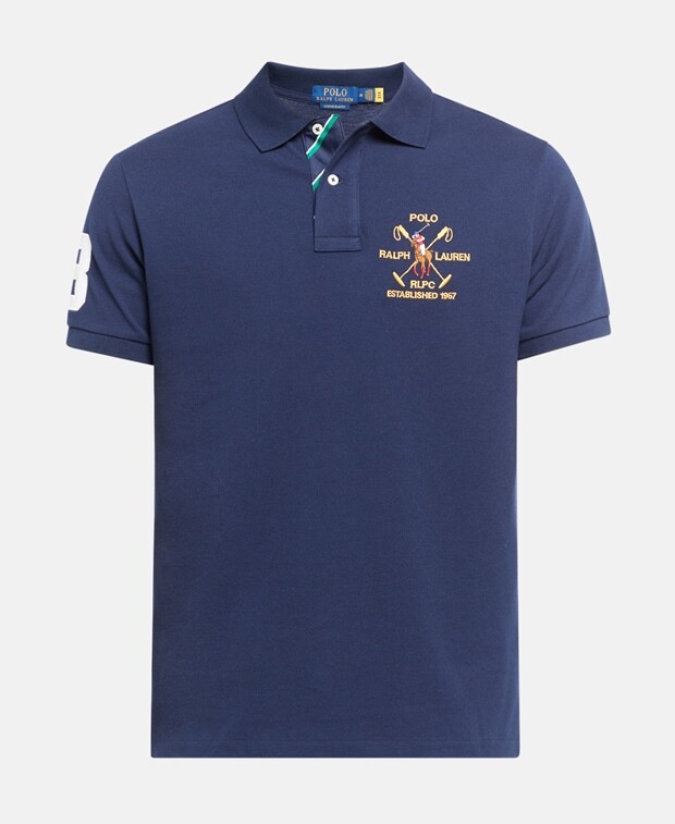

Рубашка-поло из пике Polo Ralph Lauren, темно-синий