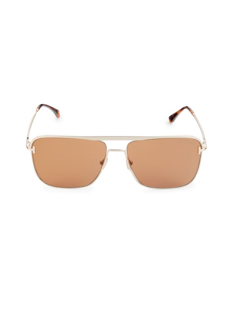 

Прямоугольные солнцезащитные очки 60MM Tom Ford, золото
