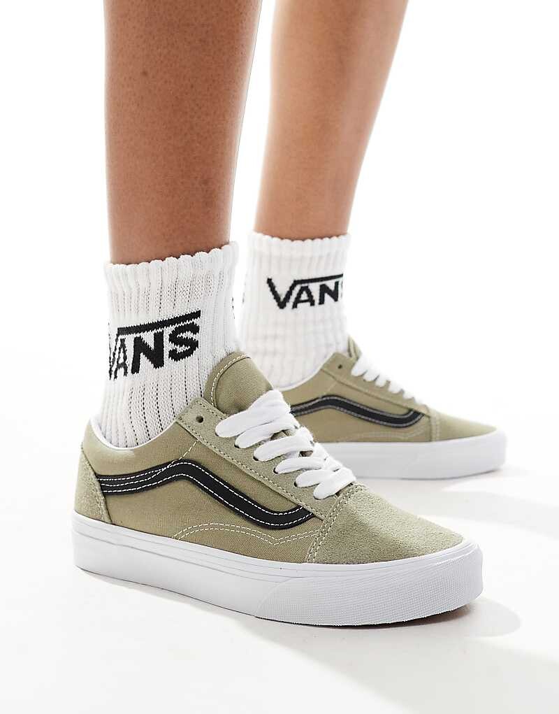 

Кроссовки Vans– Old Skool– светло-бежевого цвета с объемными шнурками, Бежевый, Кроссовки Vans– Old Skool– светло-бежевого цвета с объемными шнурками