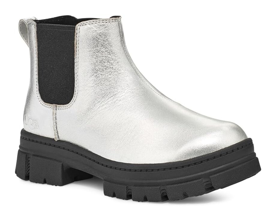 

Ботинки Ugg Ashton Chelsea Leather, цвет Silver Metallic