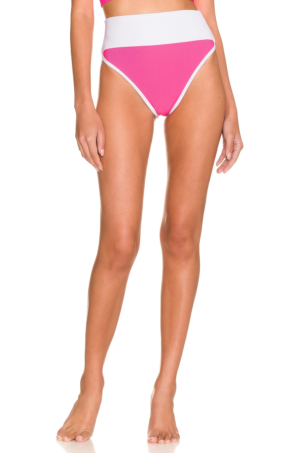 

Низ бикини BEACH RIOT Emmy, цвет Neon Pink & White