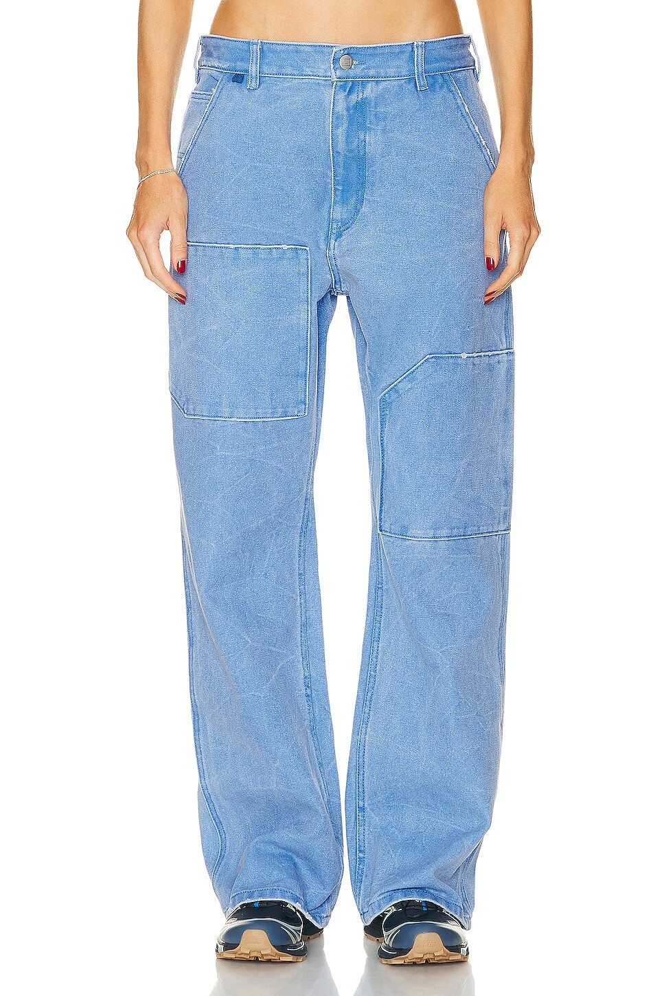 

Брюки Acne Studios Face Straight Leg Trouser, цвет Powder Blue